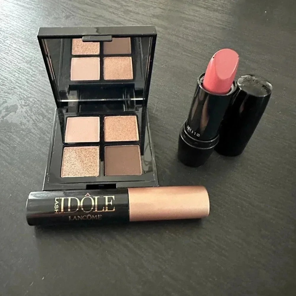Lancome Makeup Set Sultry Sky Eyeshadow Quad 340 All Done Up Lipstick Lash Idole